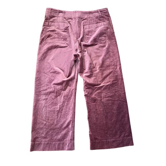 Anthropologie Maeve The Colette Purple Corduroy Wide Leg Pants Tall 34T - Picture 3 of 6